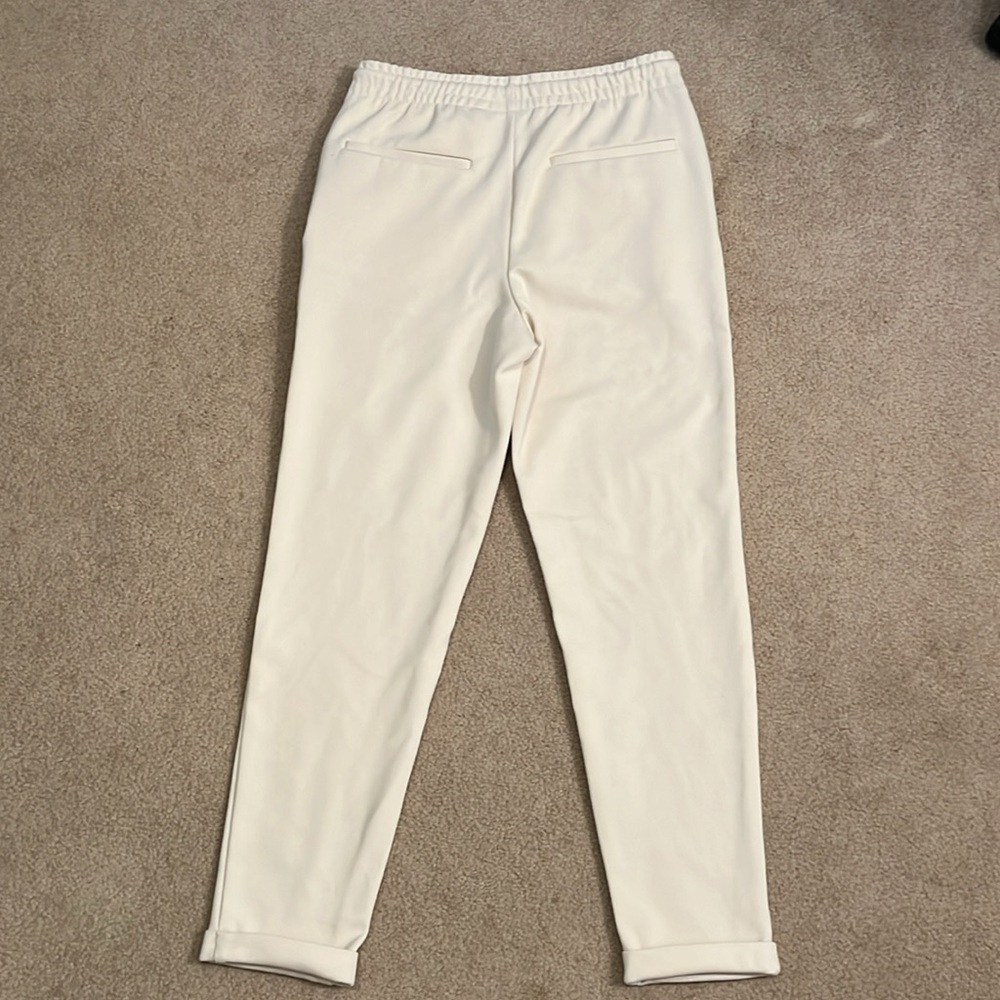 Zara Cream Drawstring Track Pants - Picture 10 of 10